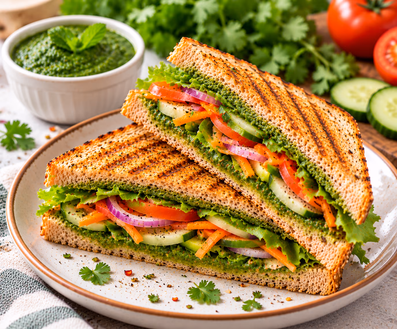 Green Chutney Sandwich