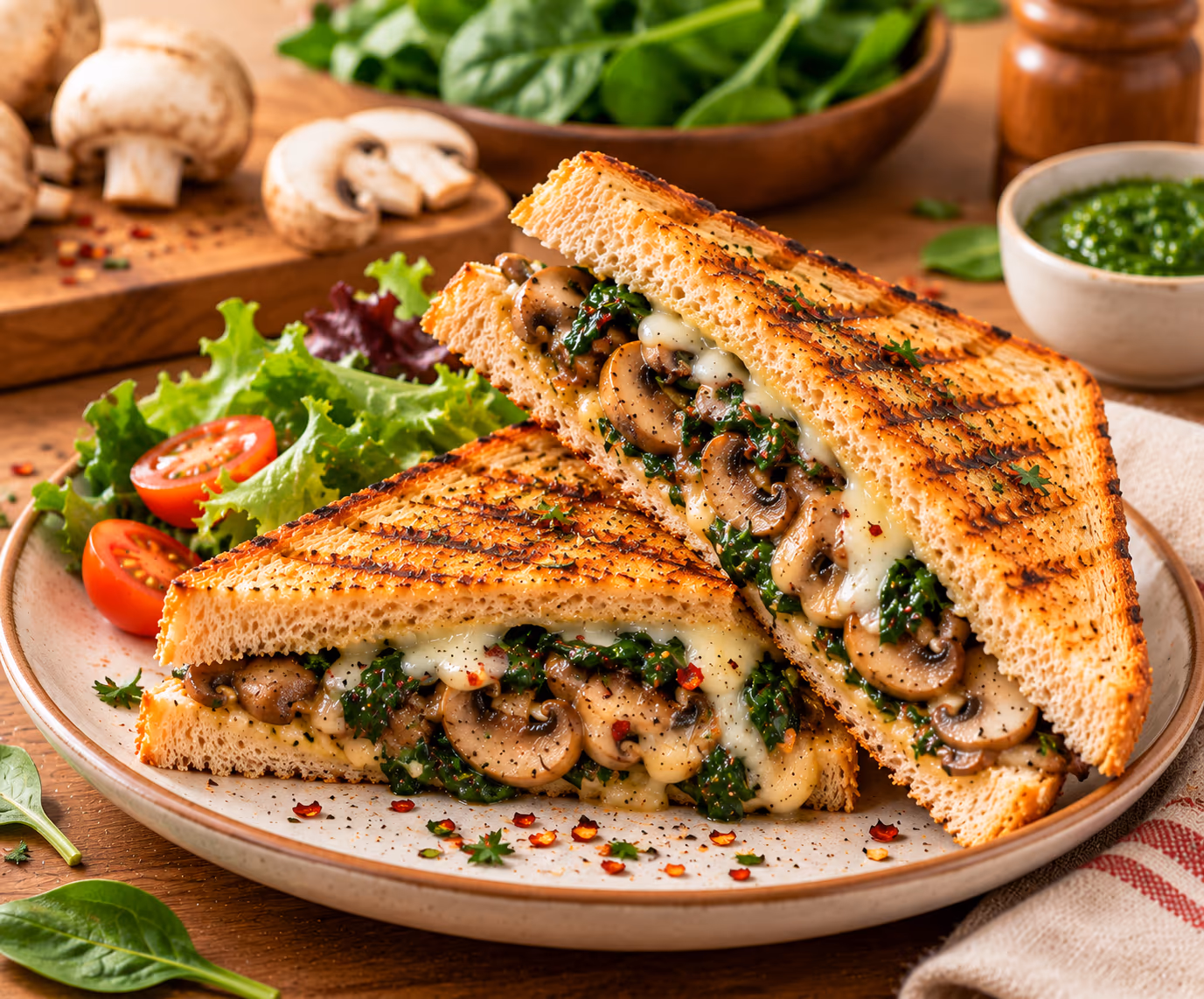 Grilled Mushroom Sandwich