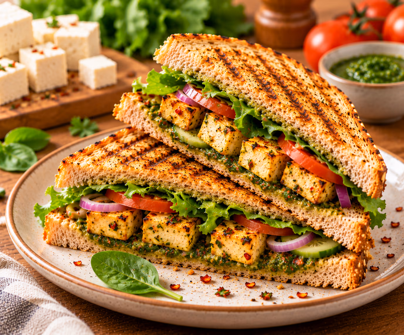 Italian Creamy Tofu Sandwich