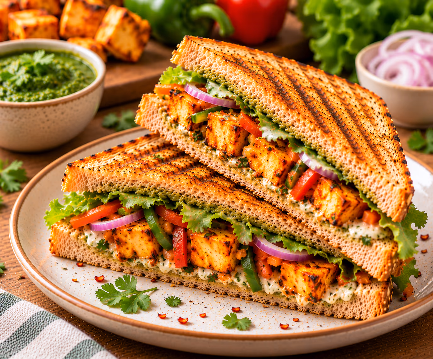 Tandoori Paneer Sandwich