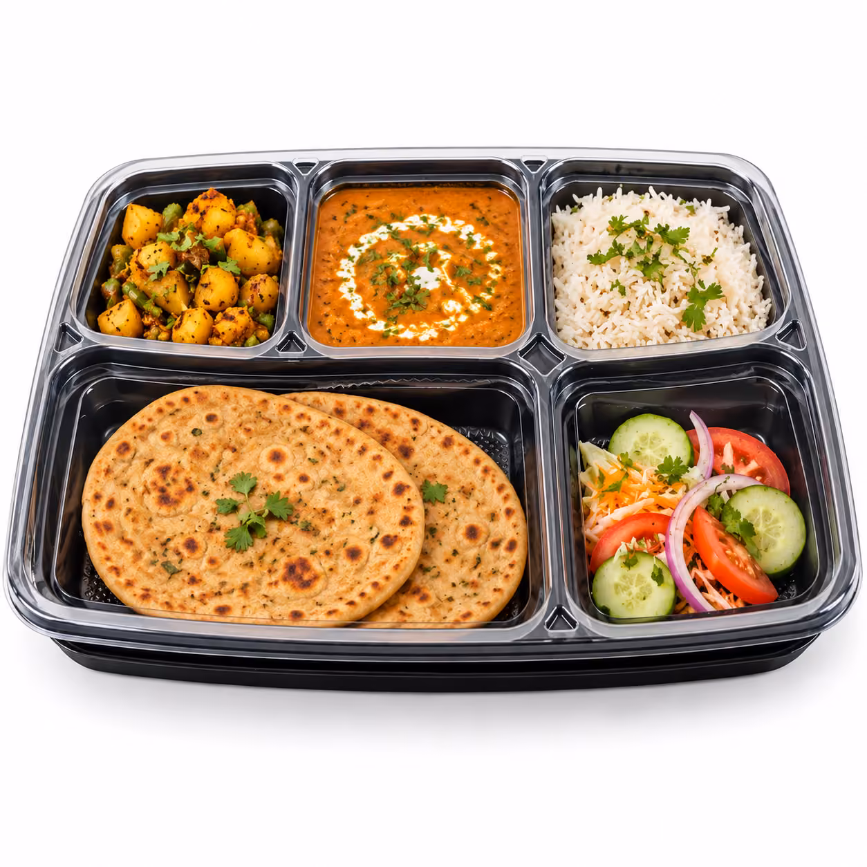 Rice Paratha Thali